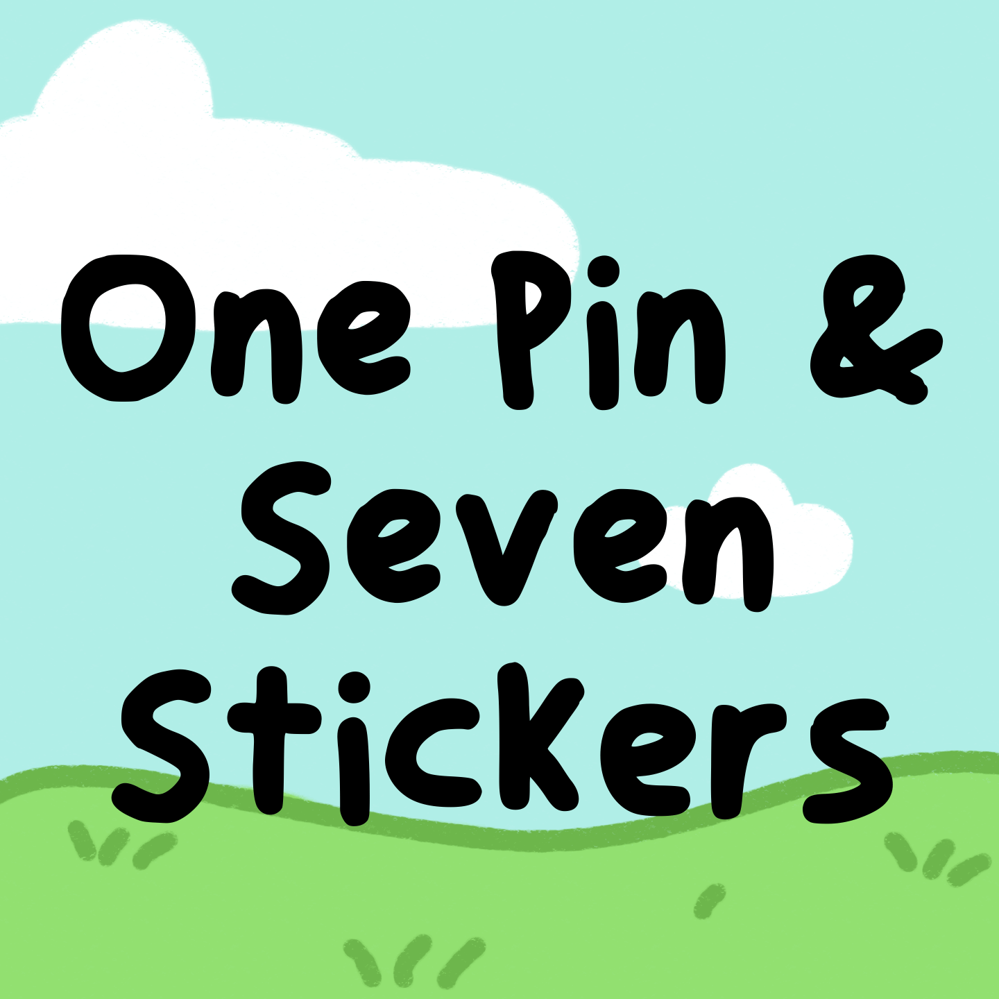 One Veggie Cats Pin and Seven Stickers