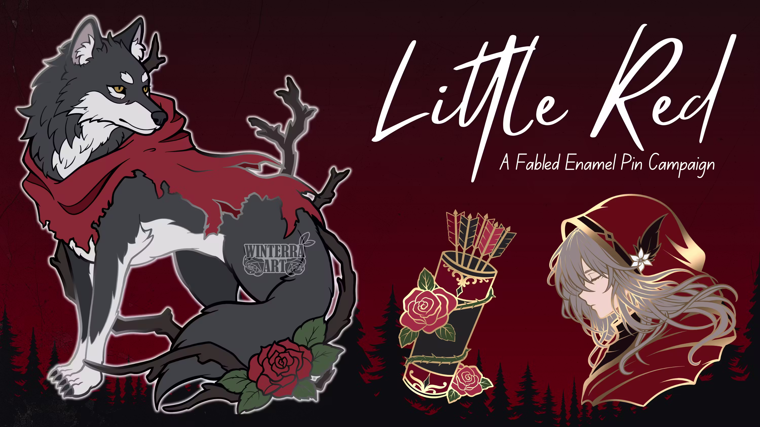 Little Red: A Fabled Enamel Pin Campaign
