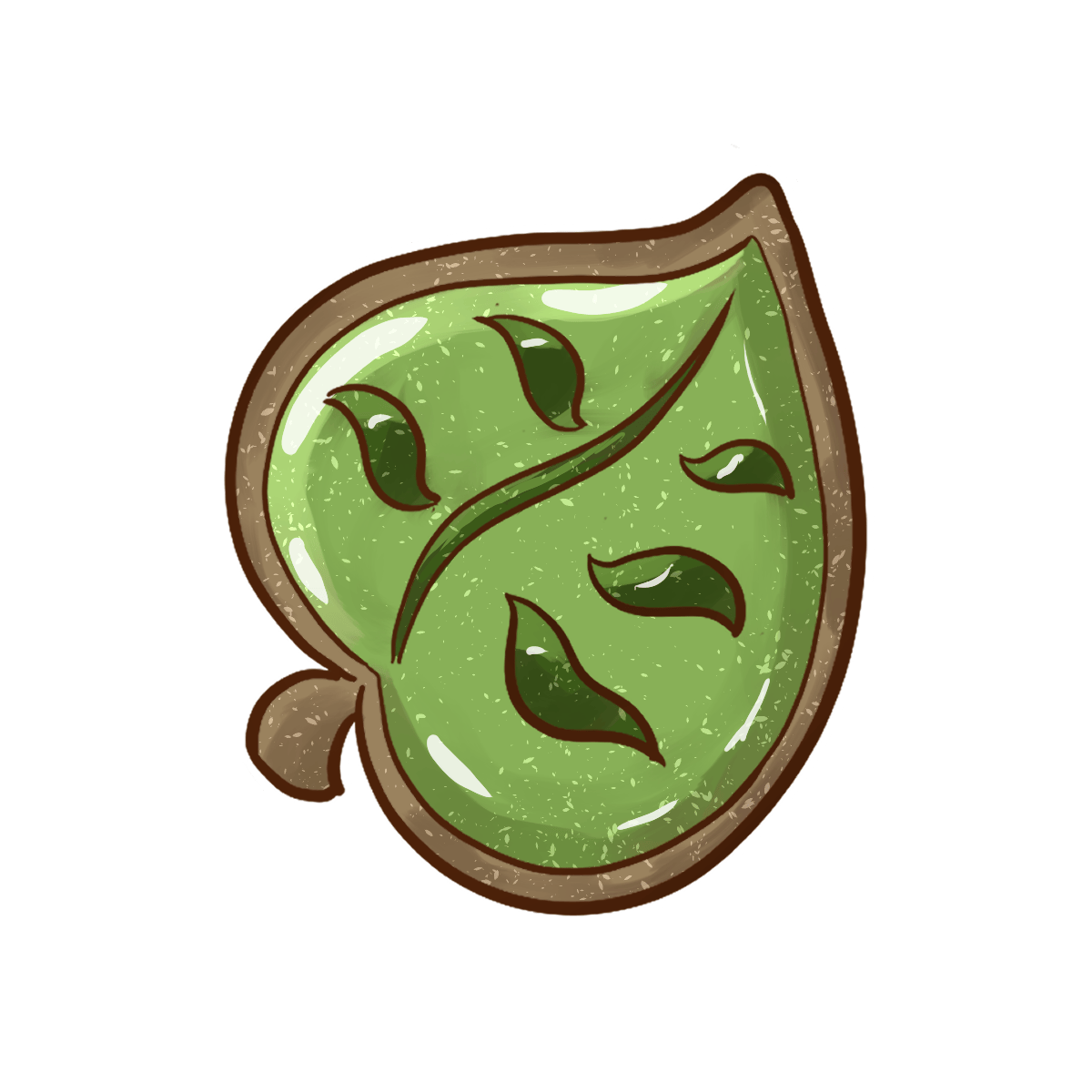 Leaf cookie sticker