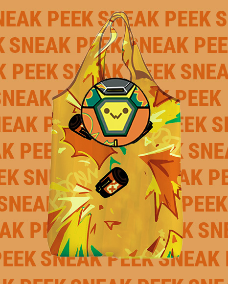 Raze Boom Bot Grocery Tote Keychain