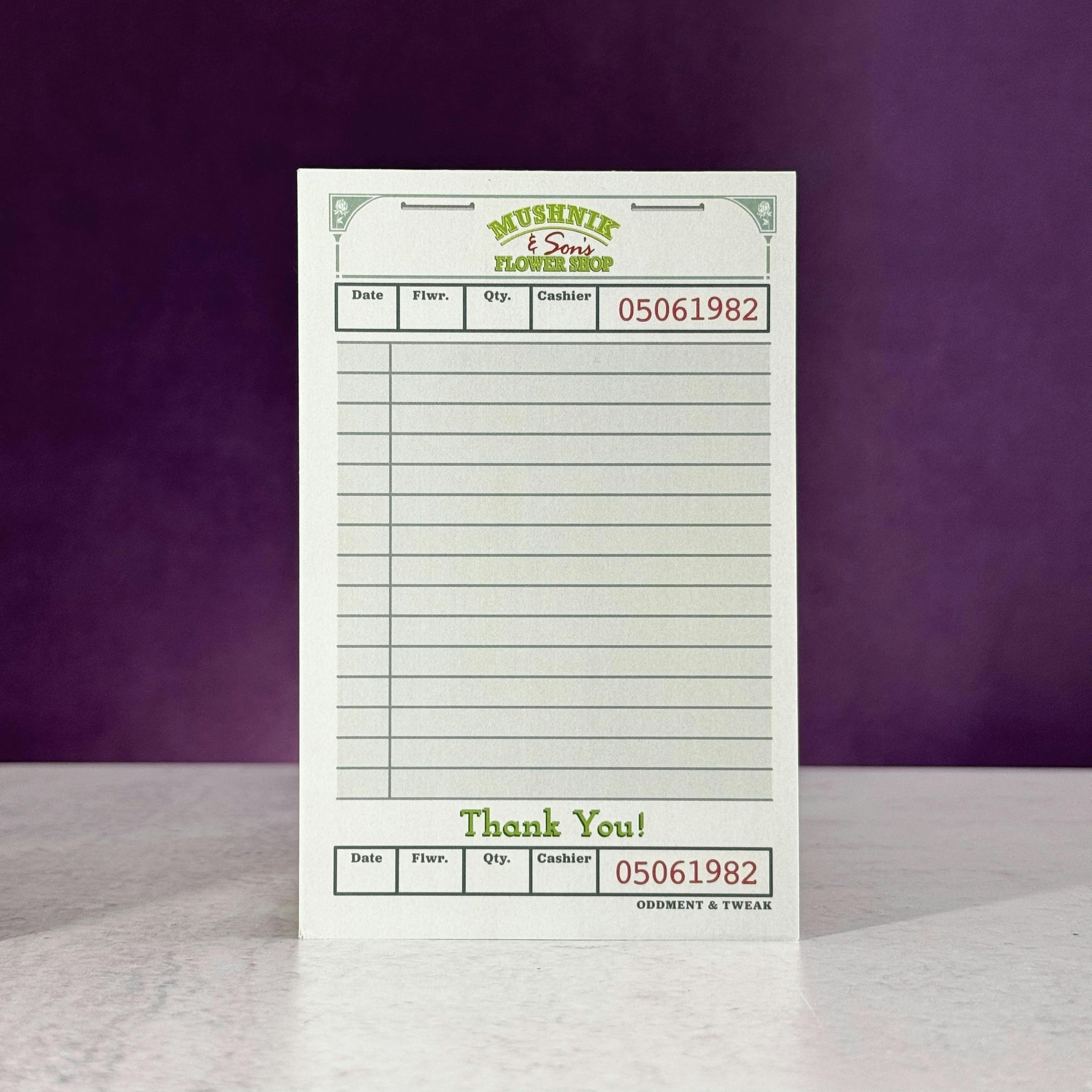 Flower Shop Notepad