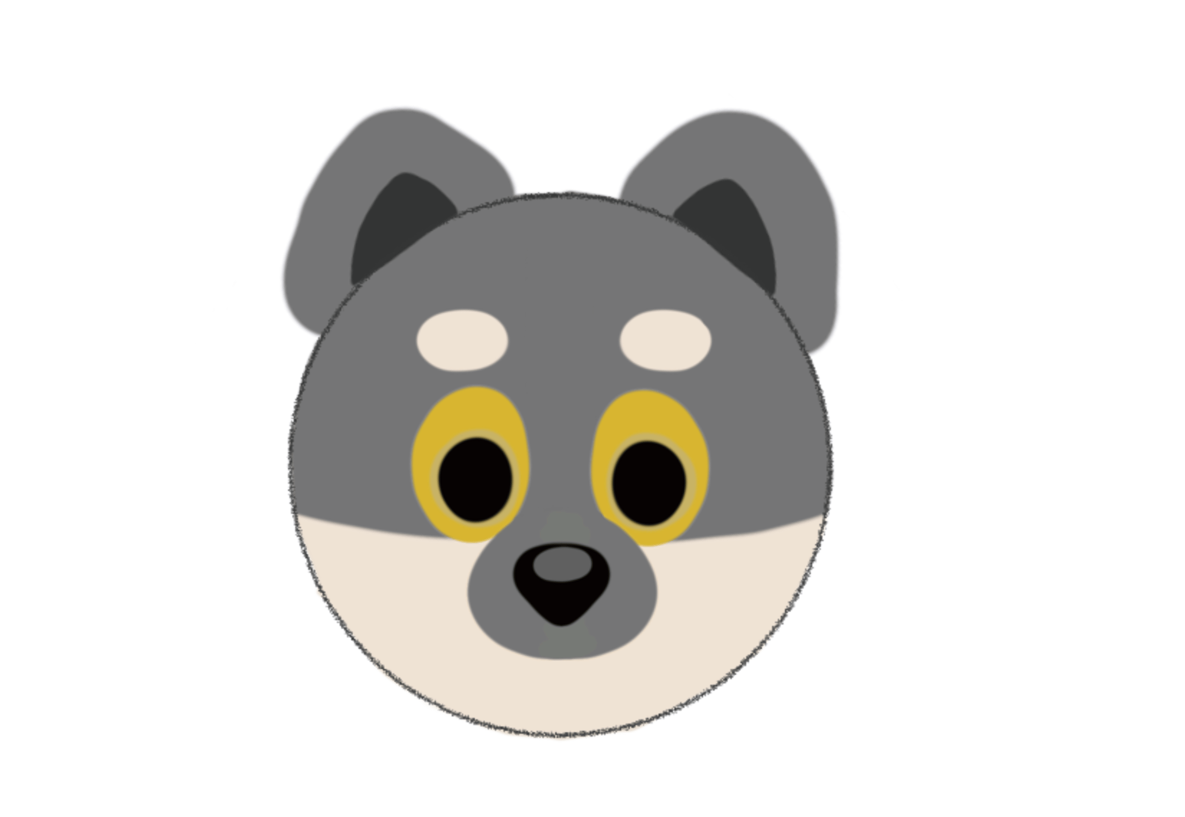 Wolf plush squish ball