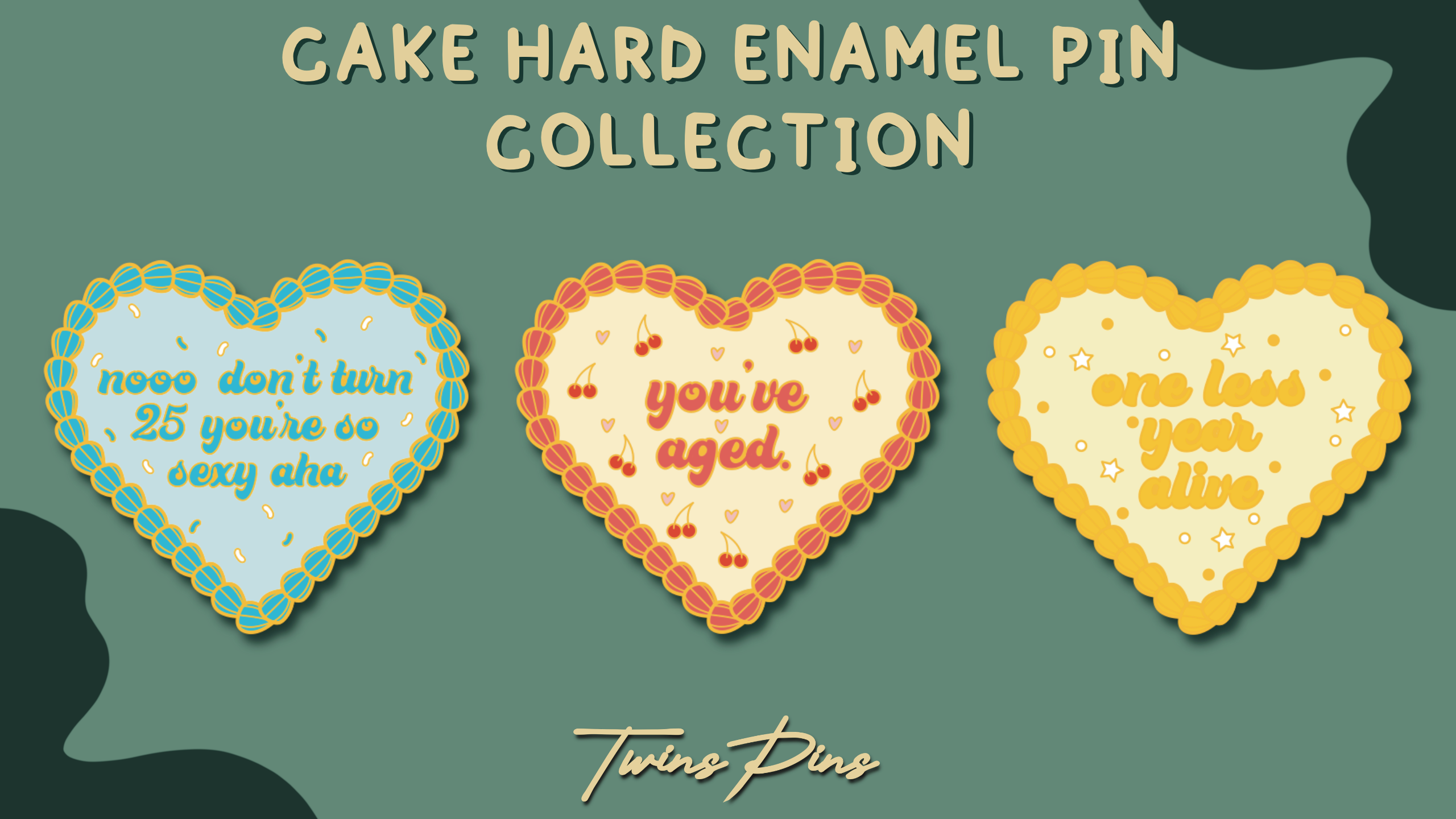 Cake Hard Enamel Pin Collection