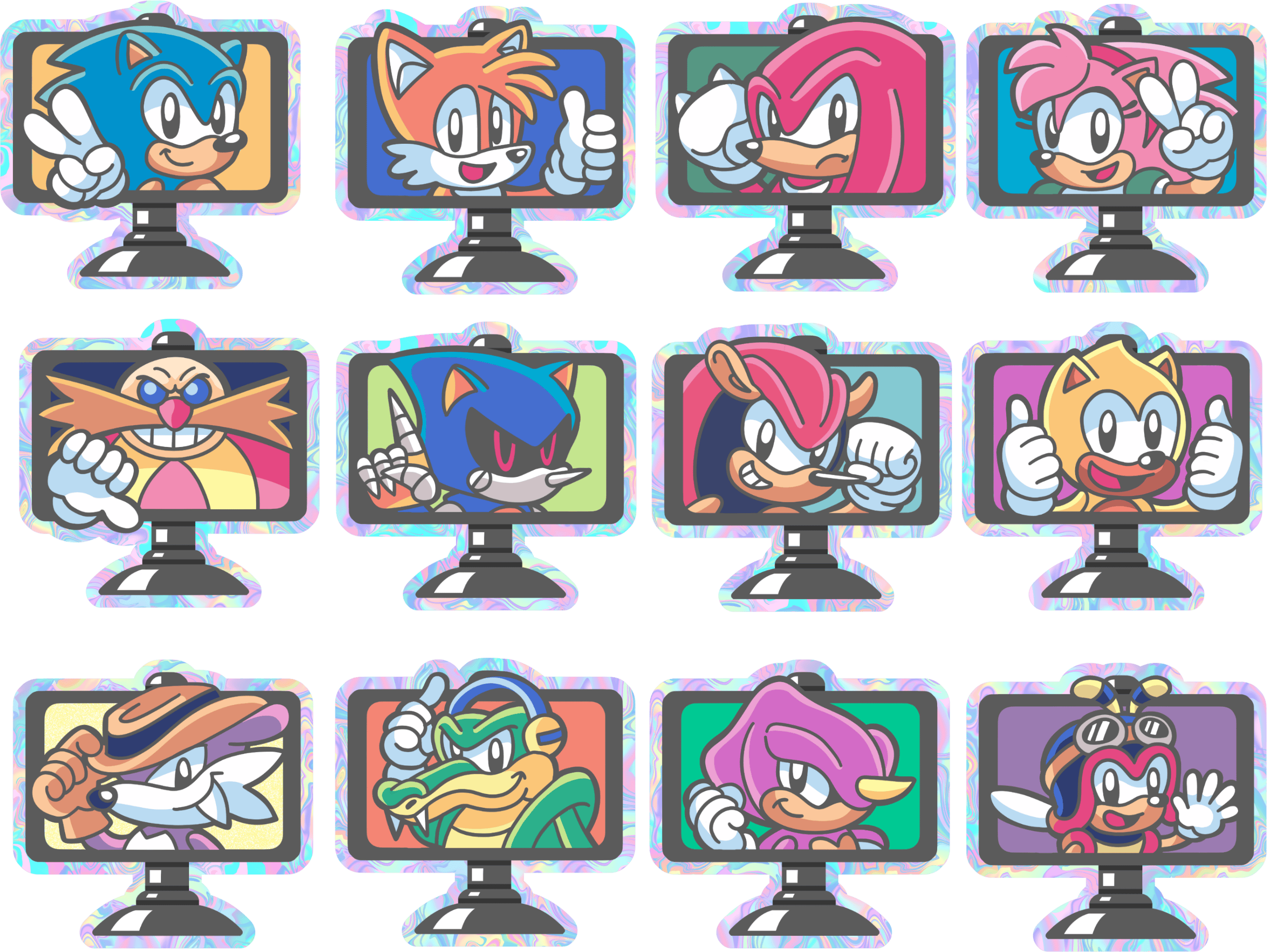 ALL 12 SIGNPOST STICKERS