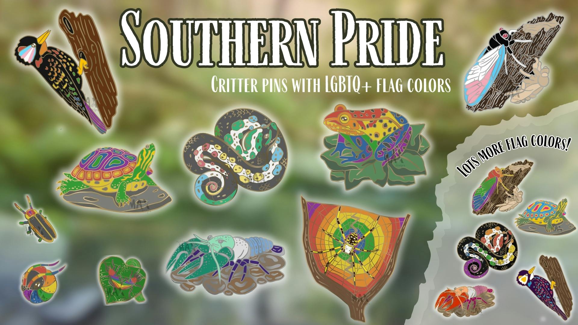 Southern Pride | LGBTQ+ Critter Enamel Pins