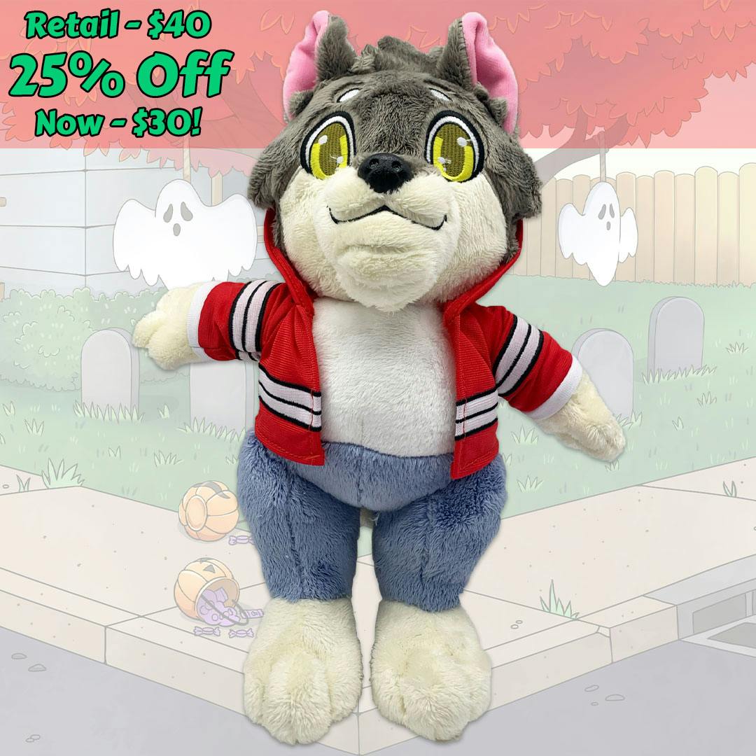 Night Wolf 13" Werewolf Plush Toy - 25% Off!