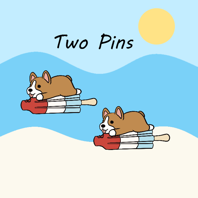 two pins