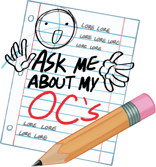 "Ask me about my OC's" Acrylic Keychain