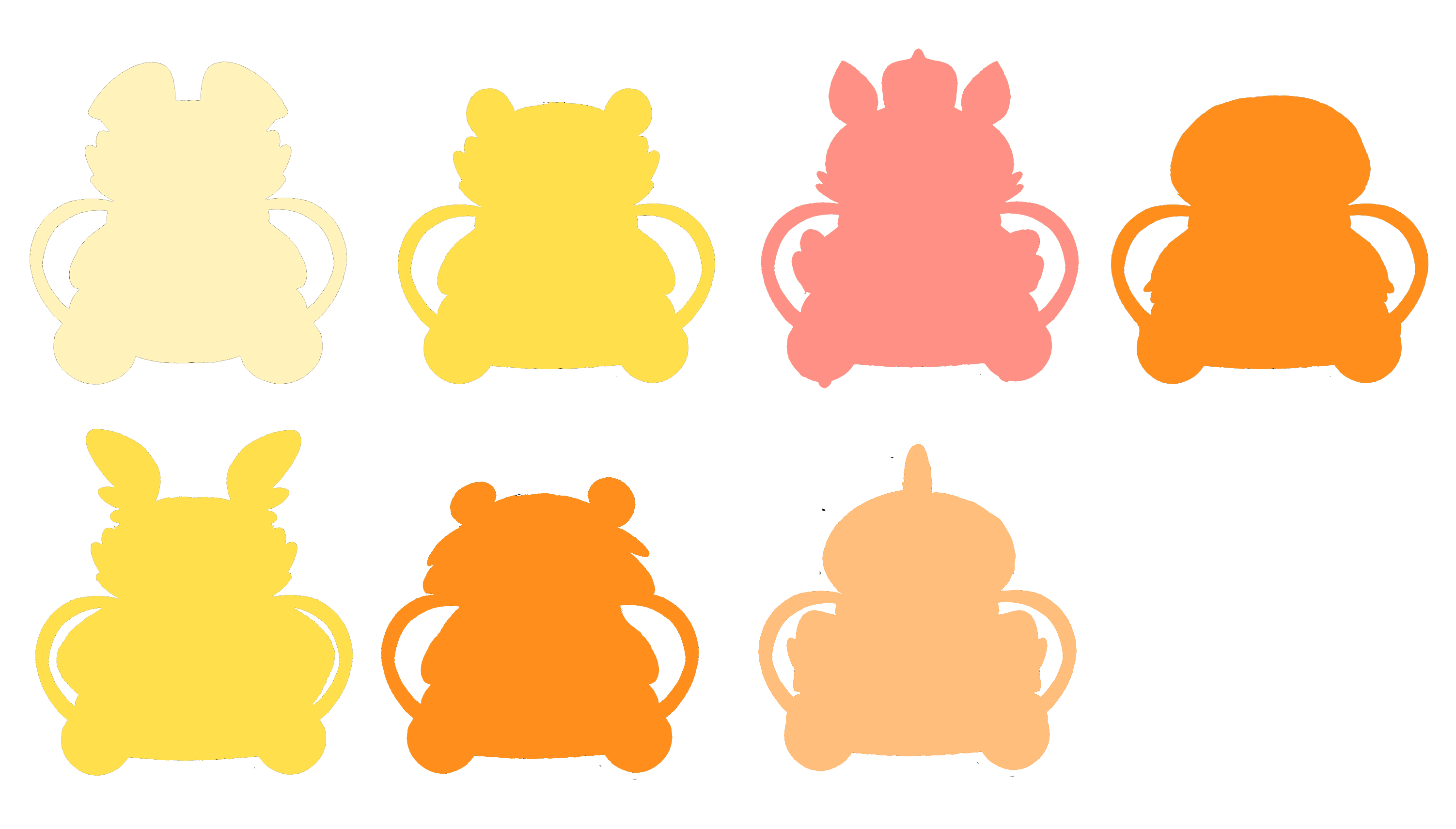 Seven Snug-Alongs Plush Backpacks!