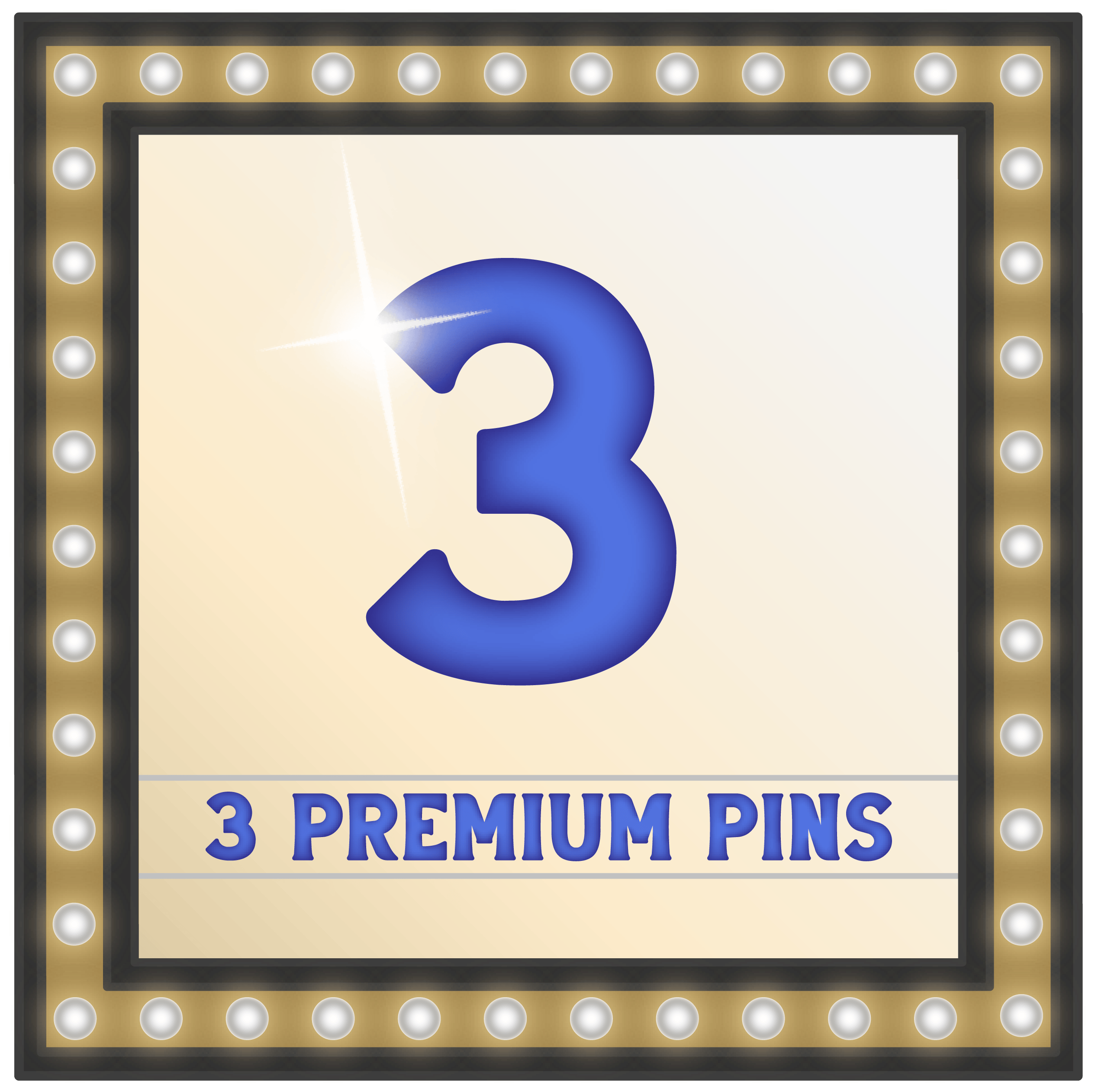 Three Premium Pins