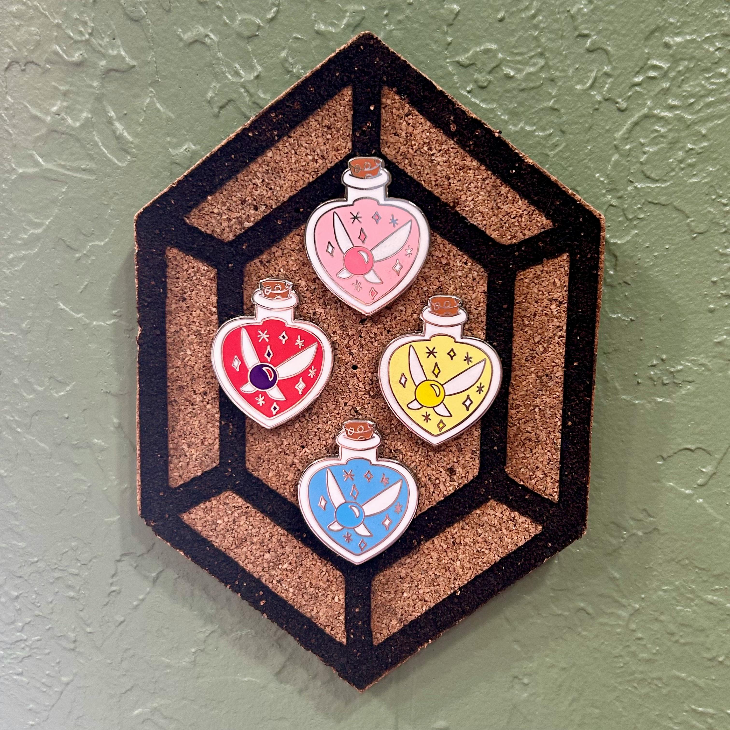 Pin Set: Enamel Fairy Bottle