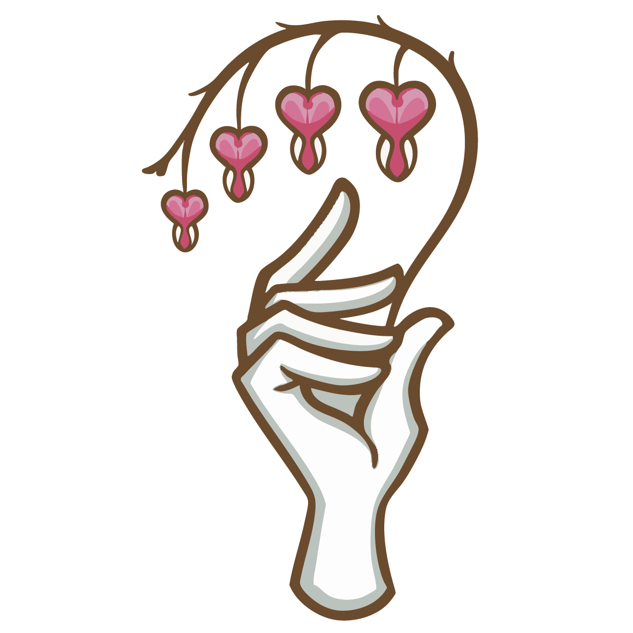 Bleeding Heart Plant (Cross-collab free pin)