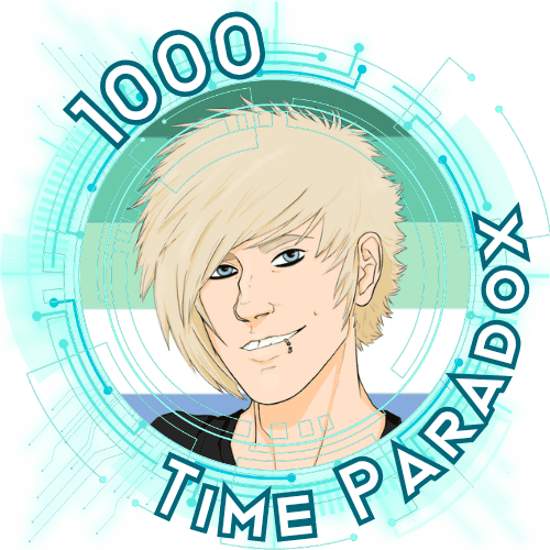 art of Dean (the protagonist) with the number 1000 above him and Time Paradox below him