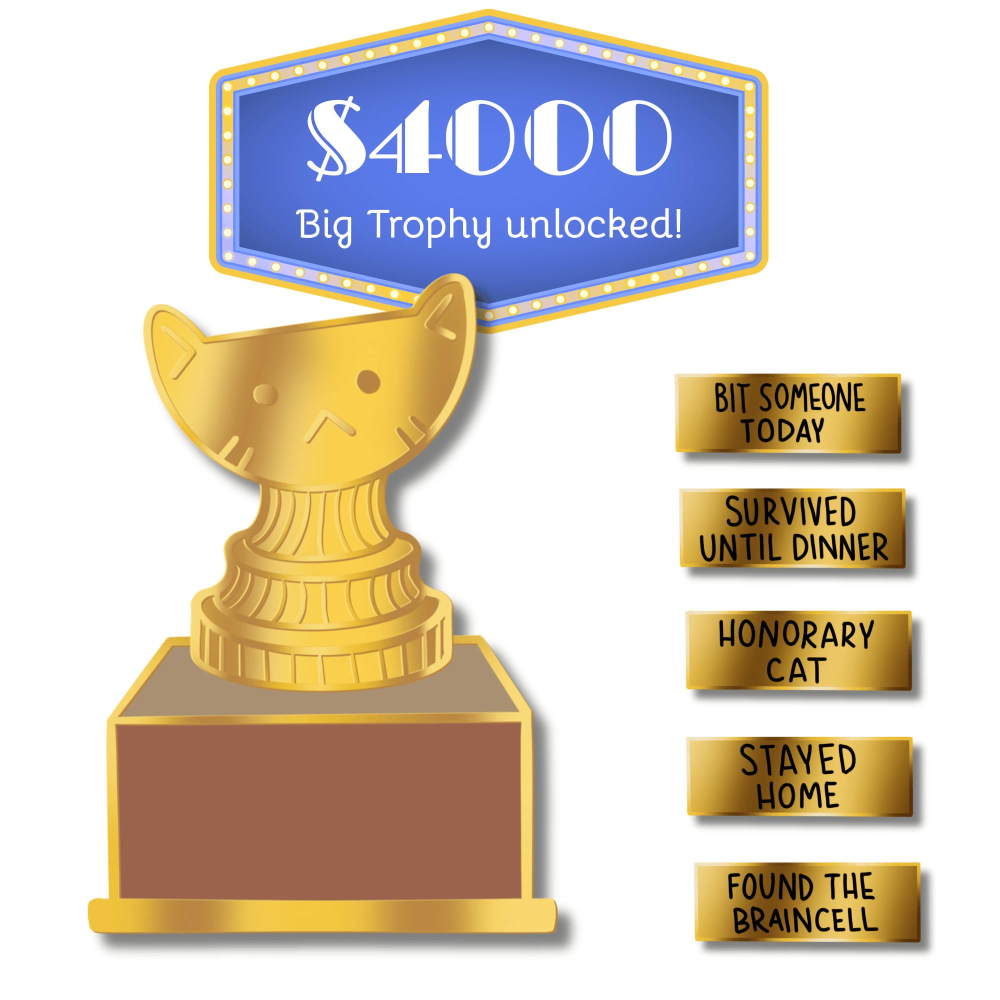 Unlocked! Customizable Trophy + Plaques!