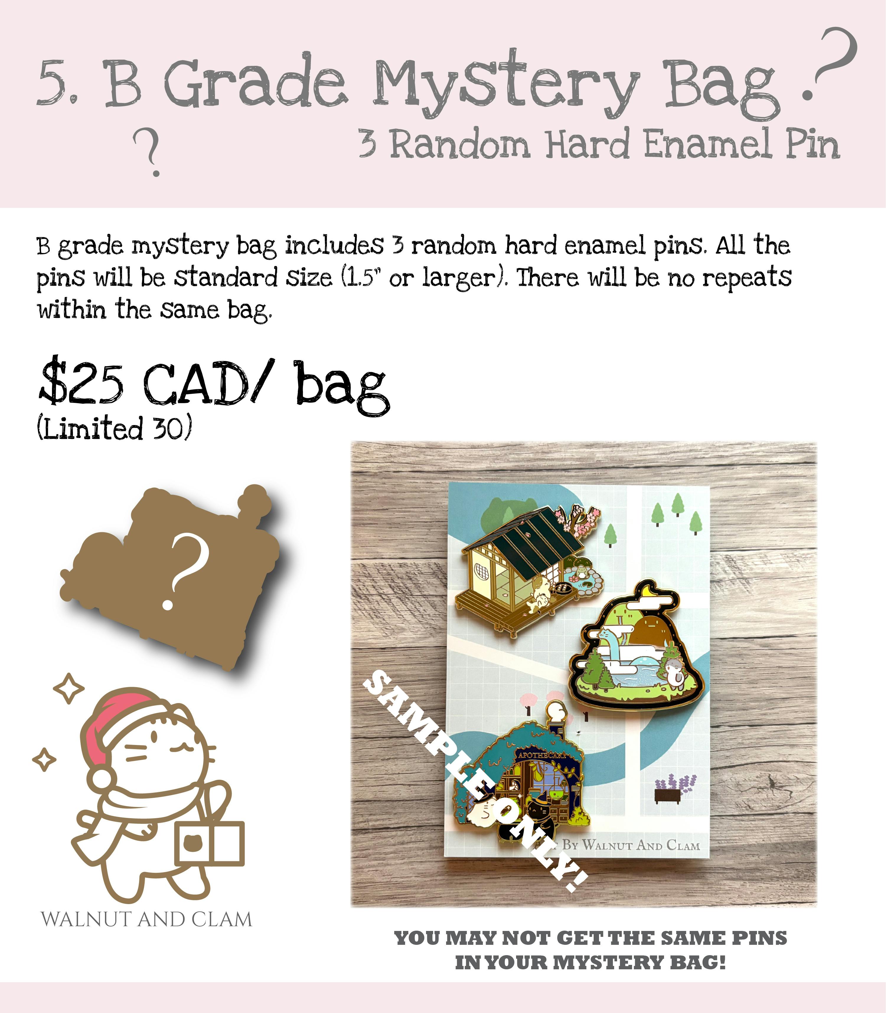 B Grade Hard Enamel Pin Mystery Bag