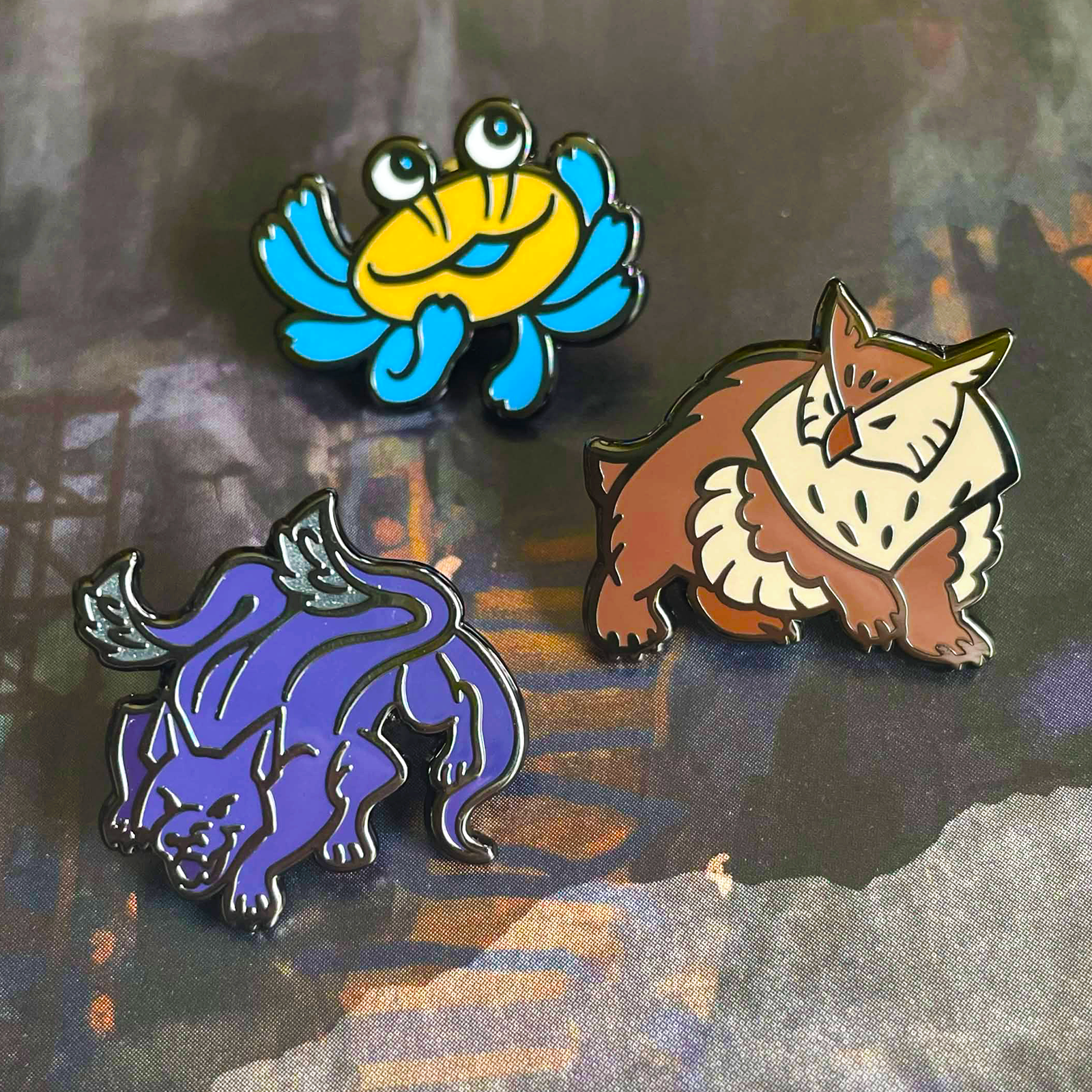 Set of 3 Monster Mini Pins
