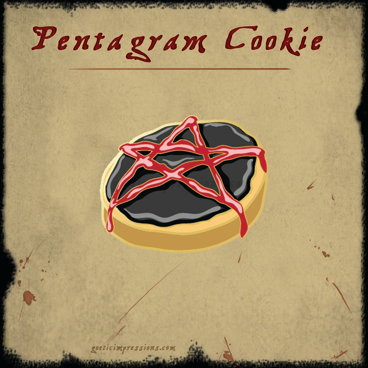 Pentagram Cookie enamel pin design