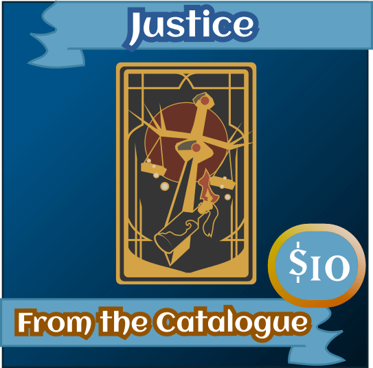 From the Catalogue - Justice Tarot Pin