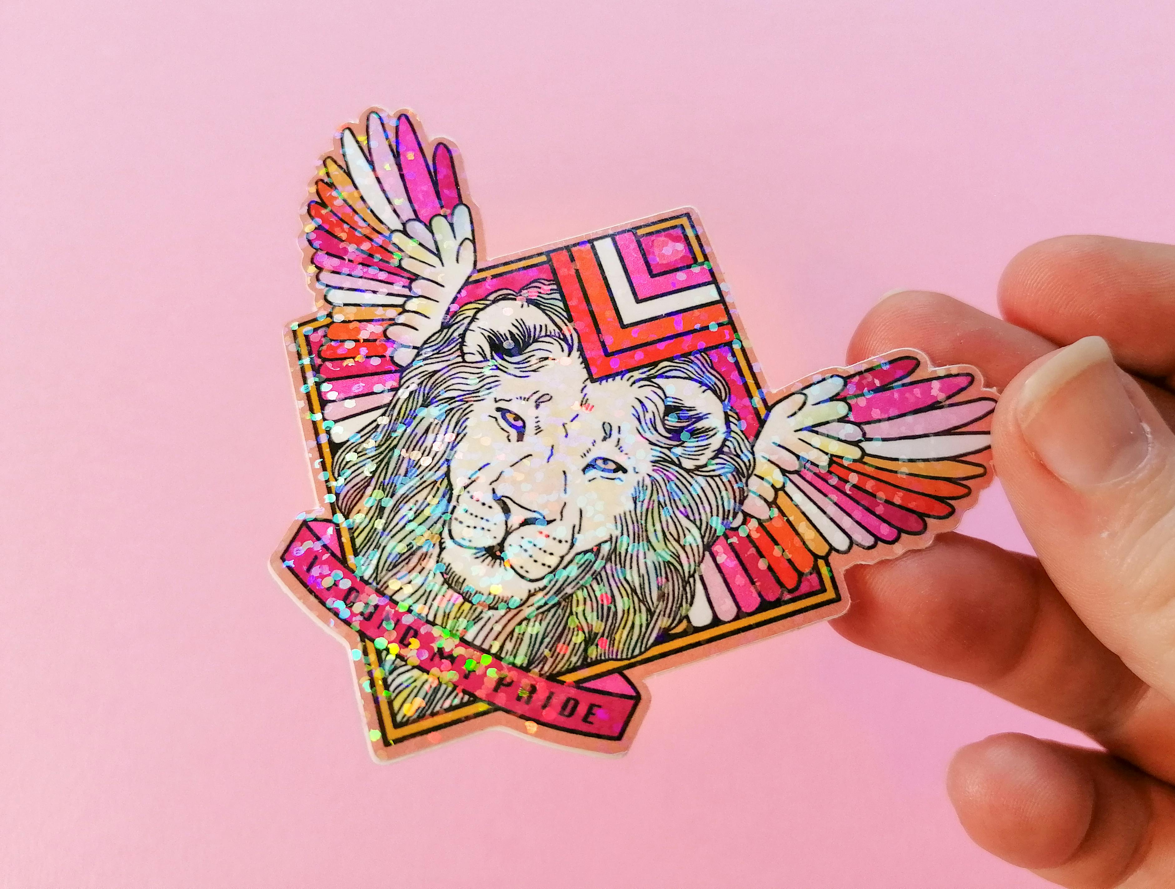 Lesbian Pride Lion Sticker