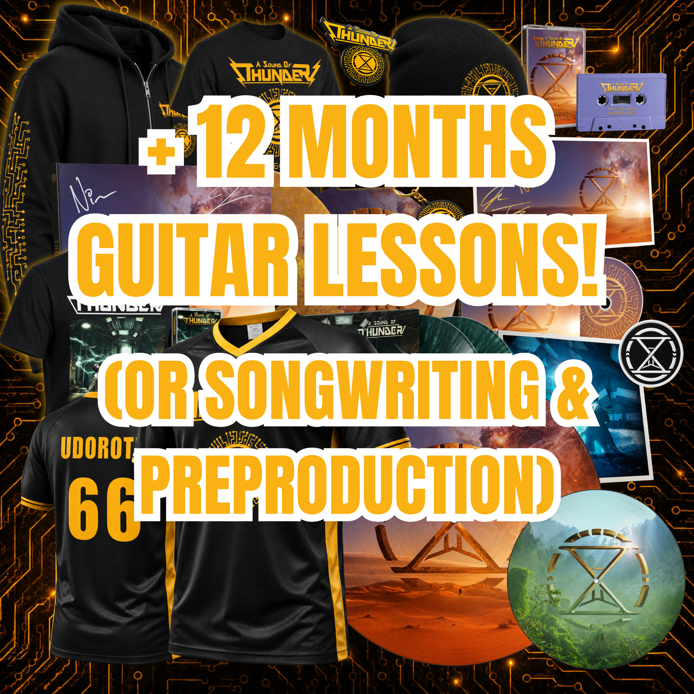 12 Months Guitar Lessons or Songwriting & Preproduction