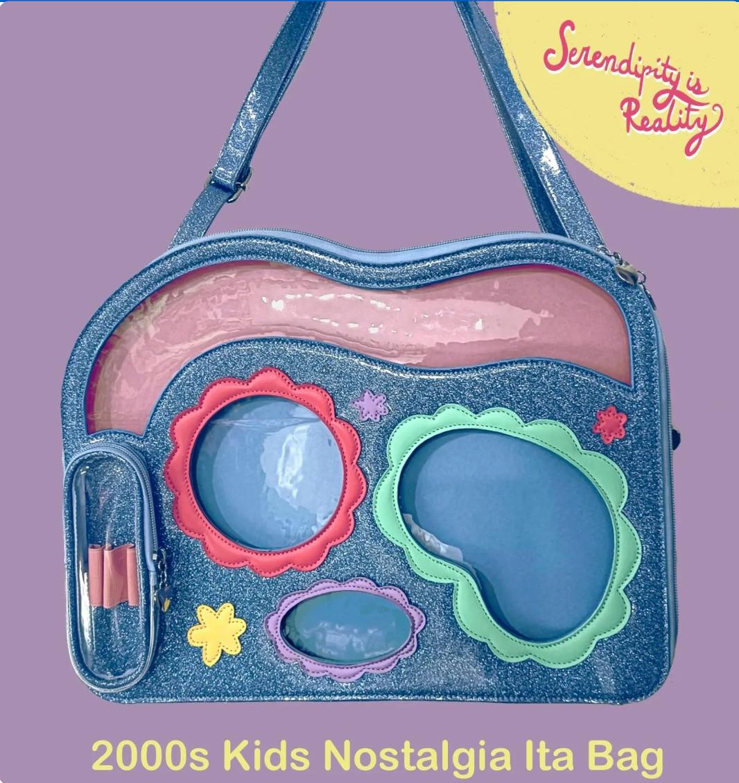 2000s Kids Nostalgia Ita Bag GLITTER BLUE