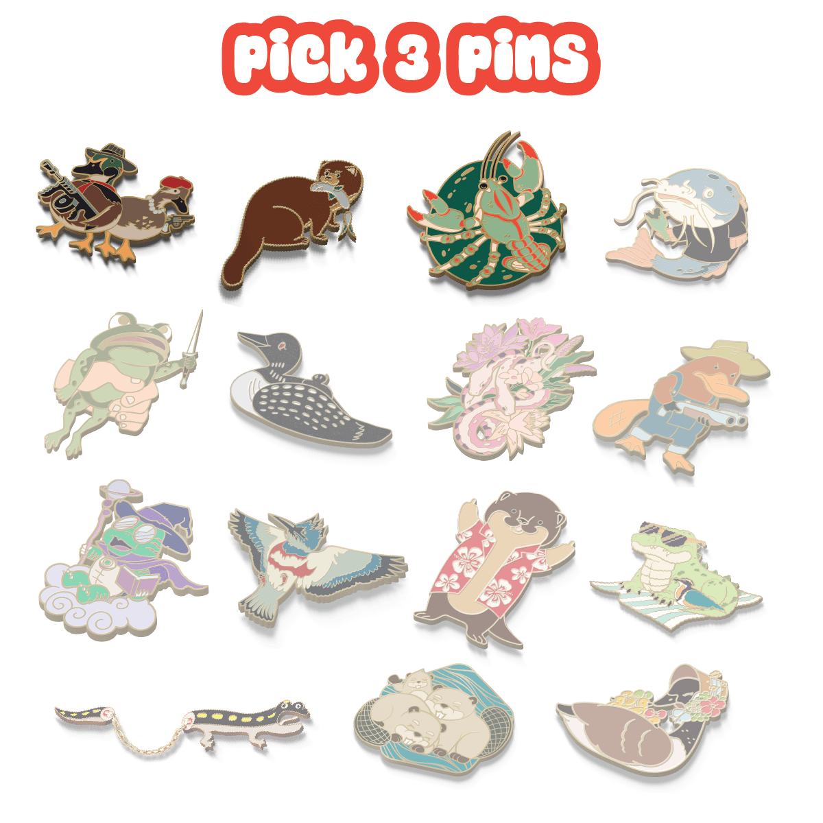 Pick Three (3) Pins