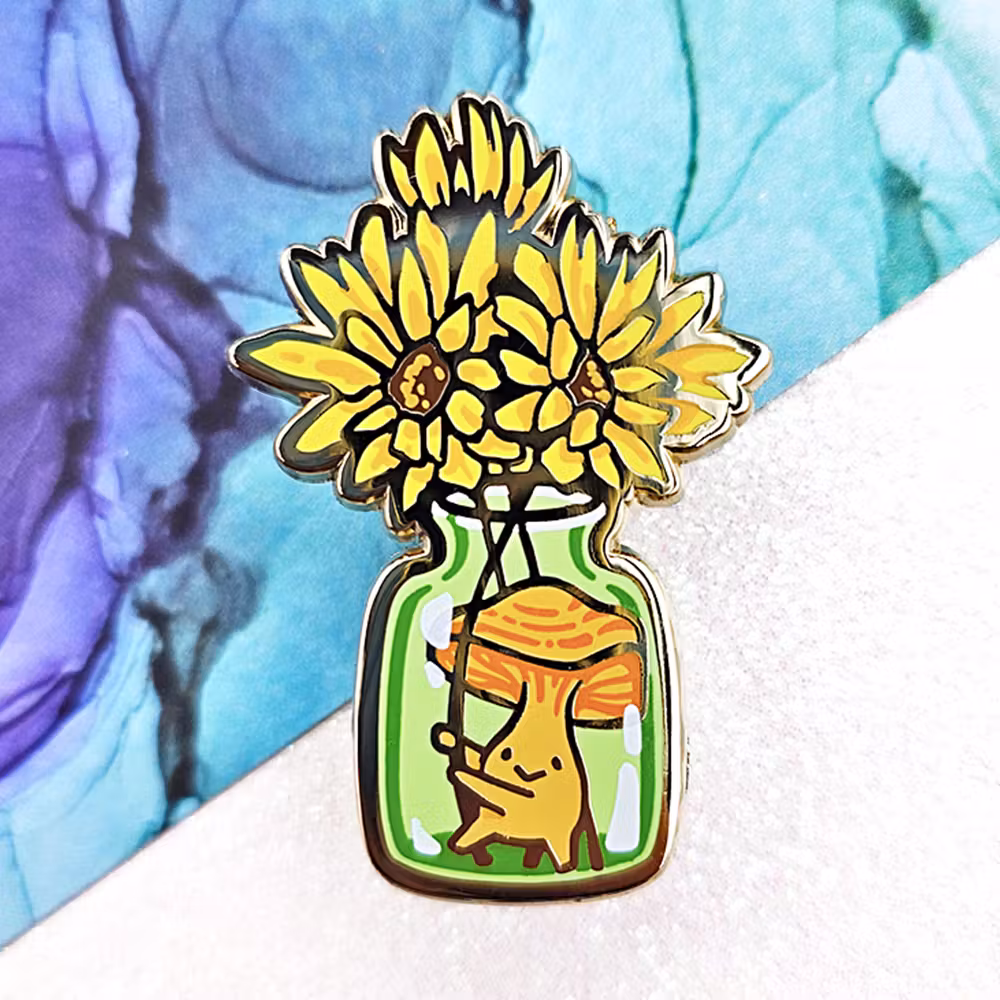 "Sunflower Friend" Enamel Pin