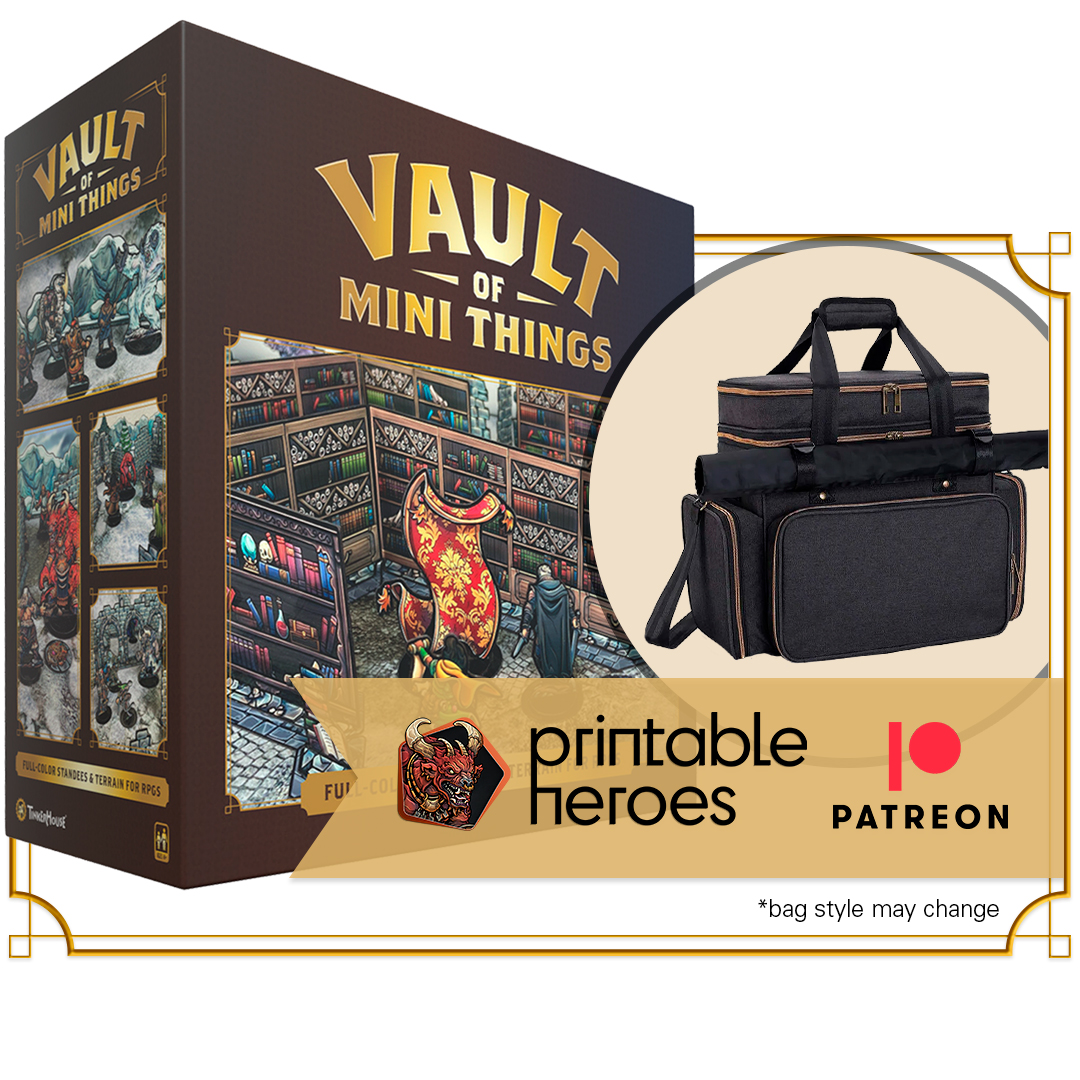 Printable Heroes Patreon Vaultstrider - The Vault of Mini Things and Custom Carrying Case