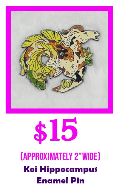 Koi Hippocampus Enamel Pin
