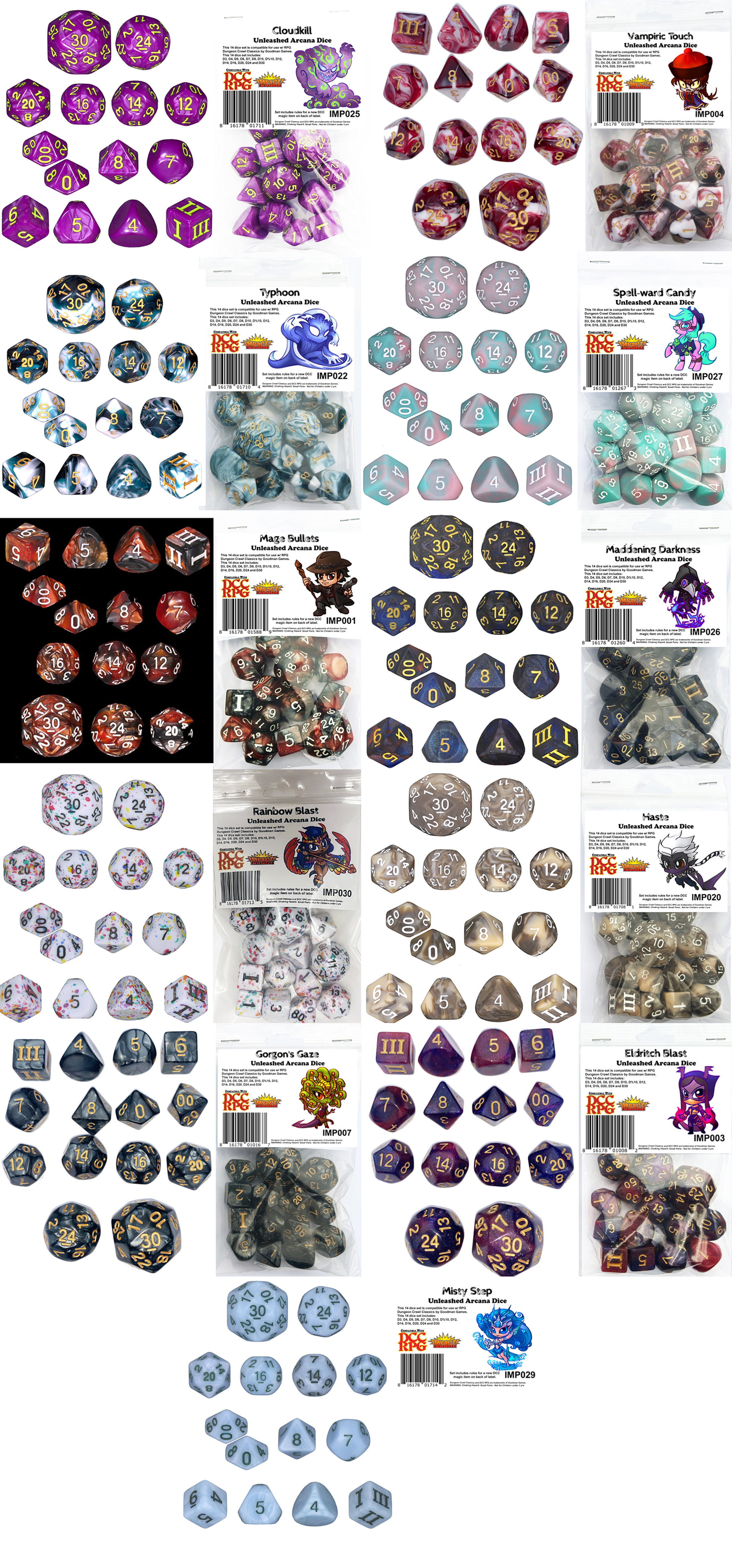 Dice Lord - One of every die and unlocked PDF 5E/DCC content in the project (207 dice)