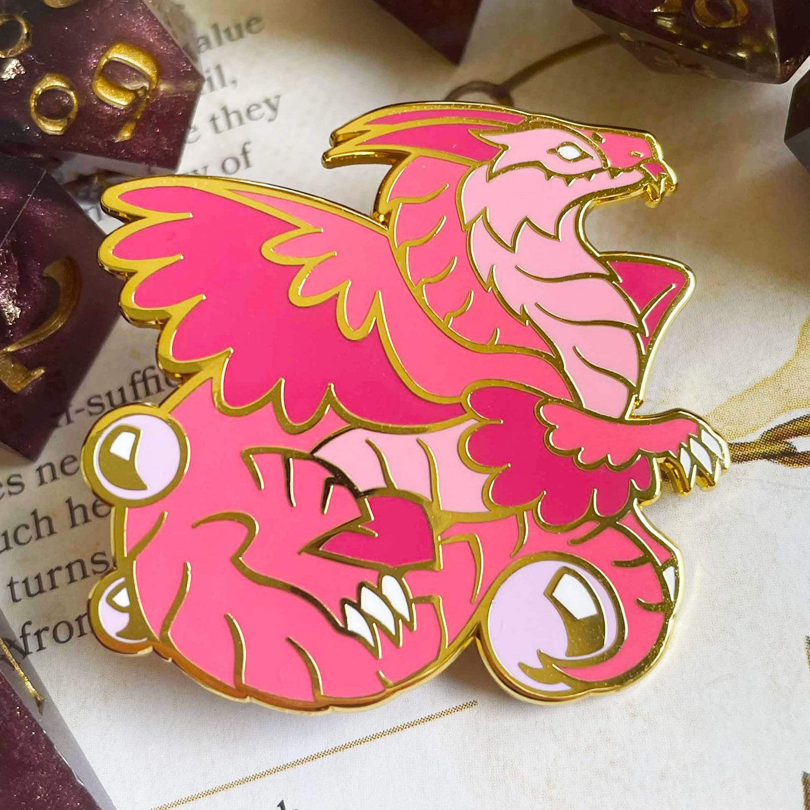 Pink Dragon Enamel Pin
