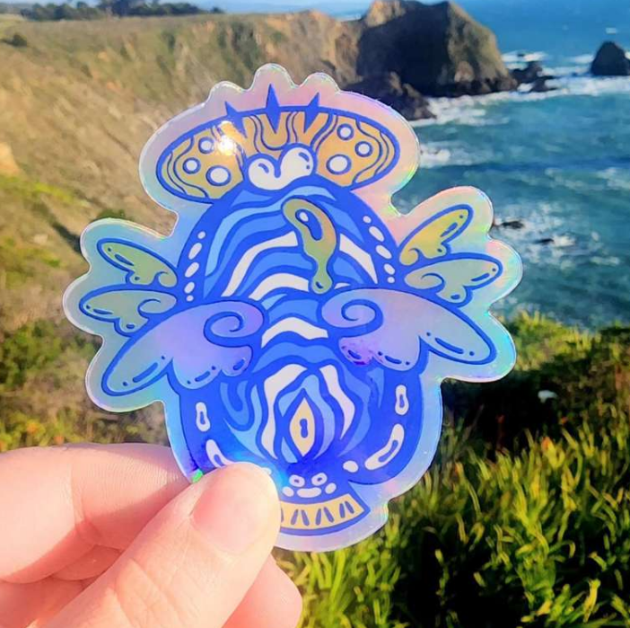 Angel Fish Holo Sticker