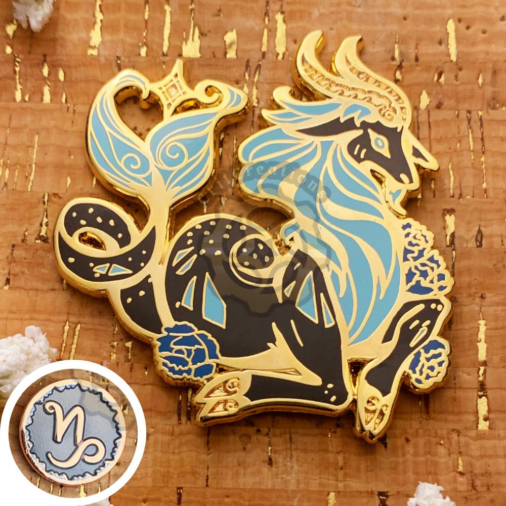 Celestial Coronation: Zodiac Dec Blue Topaz Capricorn Set