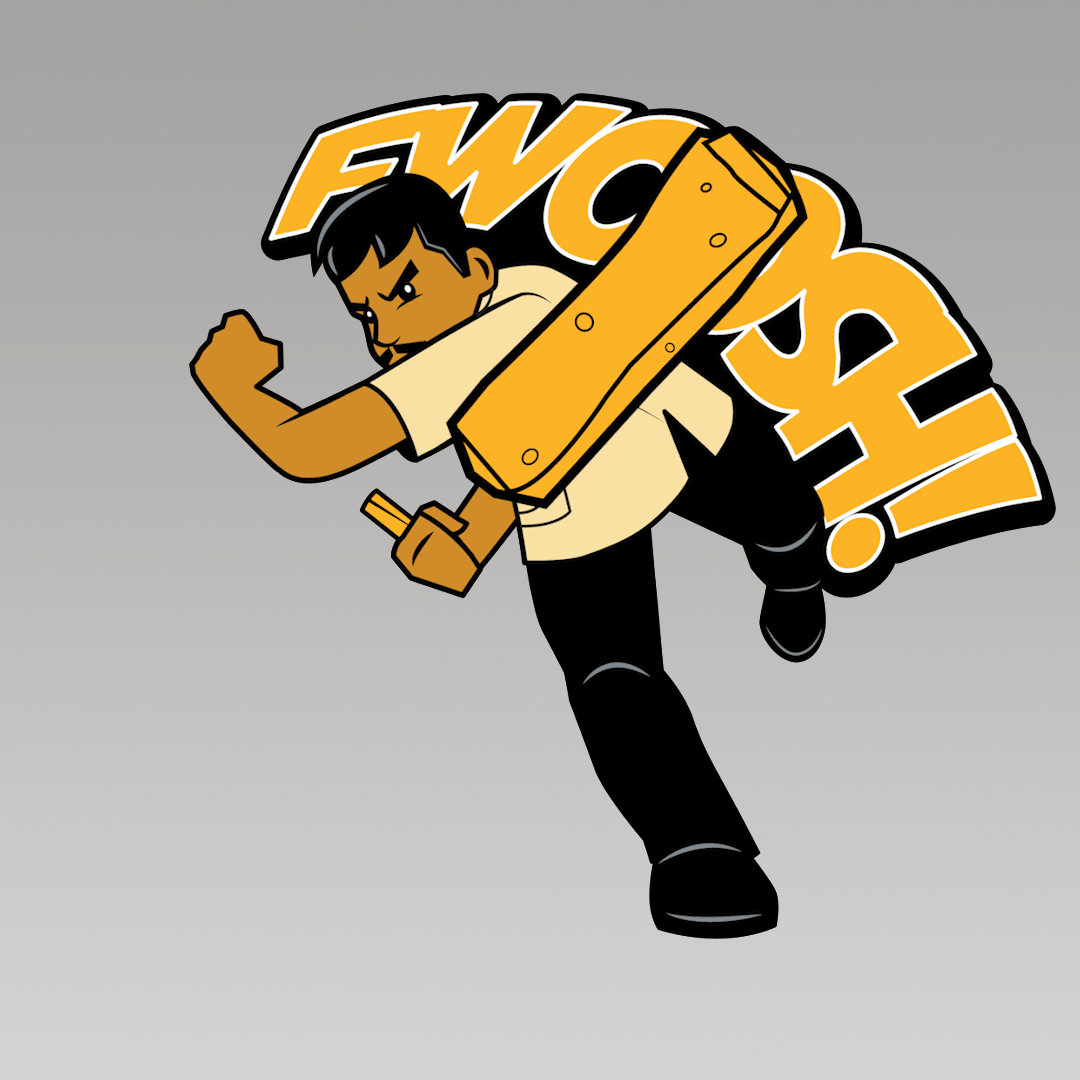 DELUXE Hard Enamel Pin - Spinning LUMPIA Kuya