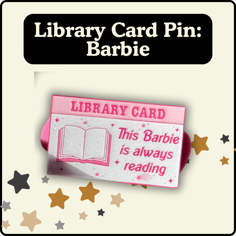 Library Card Pin Barbie
