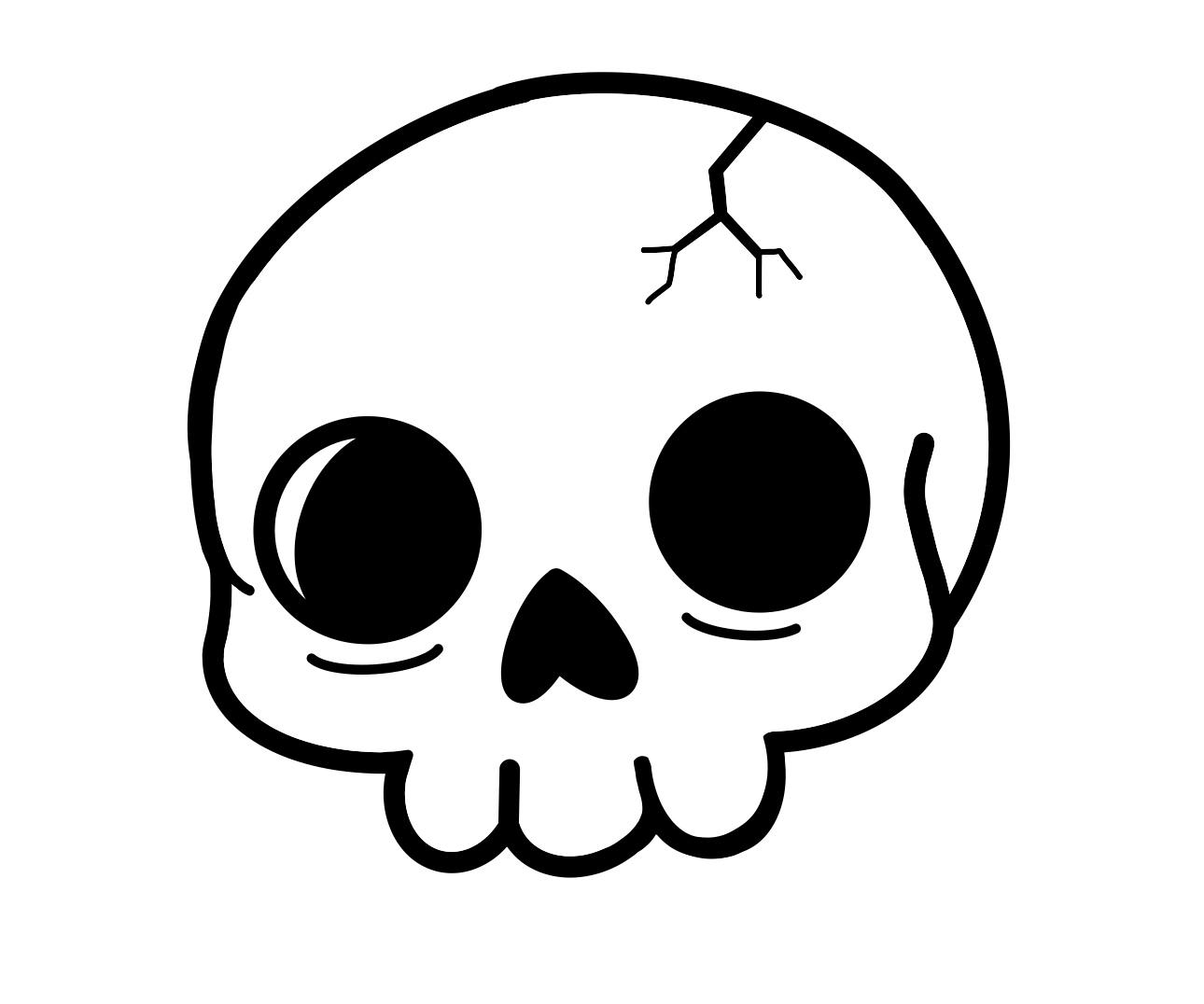 1” Enamel Mr. Skelly Skull Enamel Pin