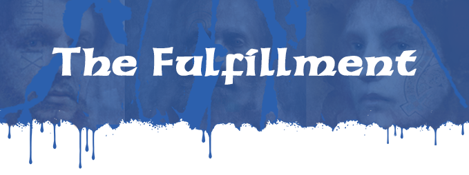 There is a new section header. It has the same composite blue dripping graphic as the first section. White text on top of the blue reads, The Fulfillment.