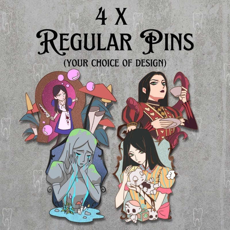 4x Regular Pins
