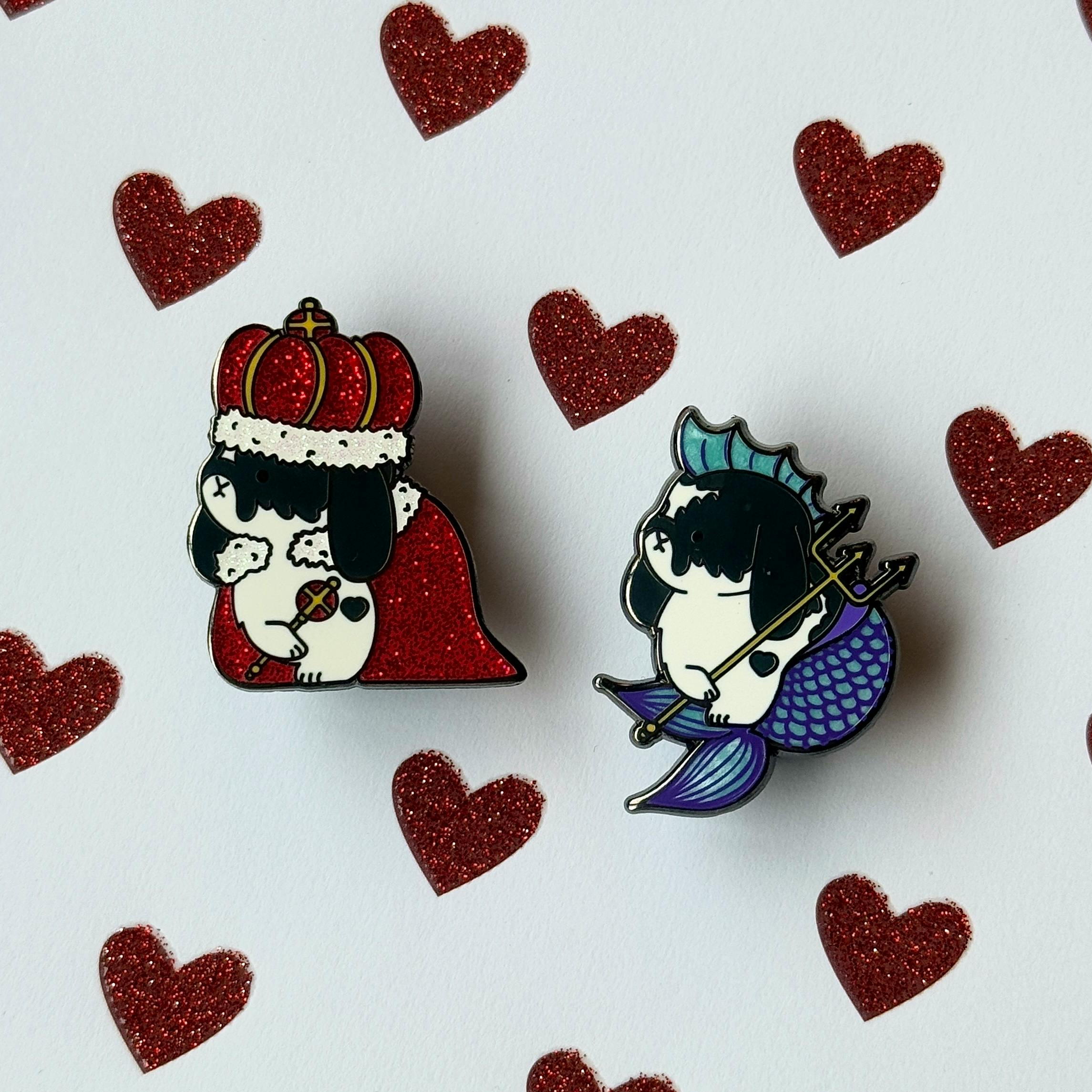 Fantasy Bunny Enamel Pin Pair 