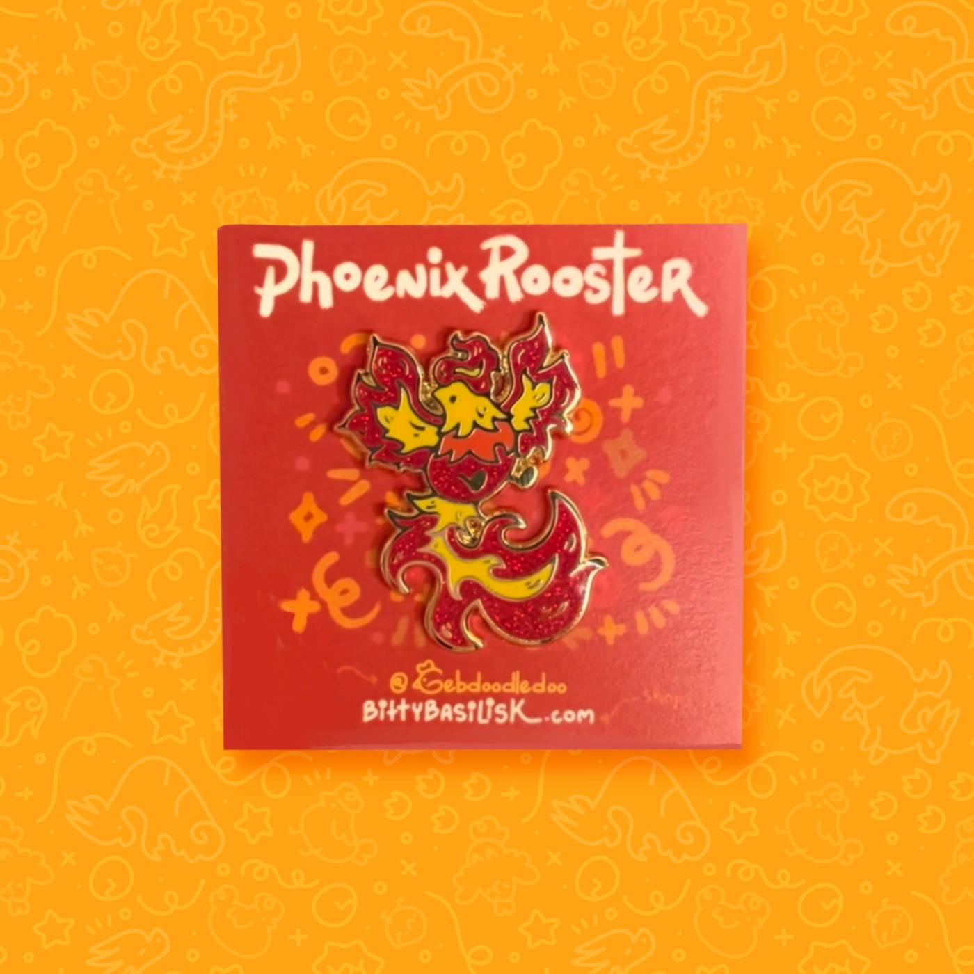 Phoenix Rooster Enamel Pin