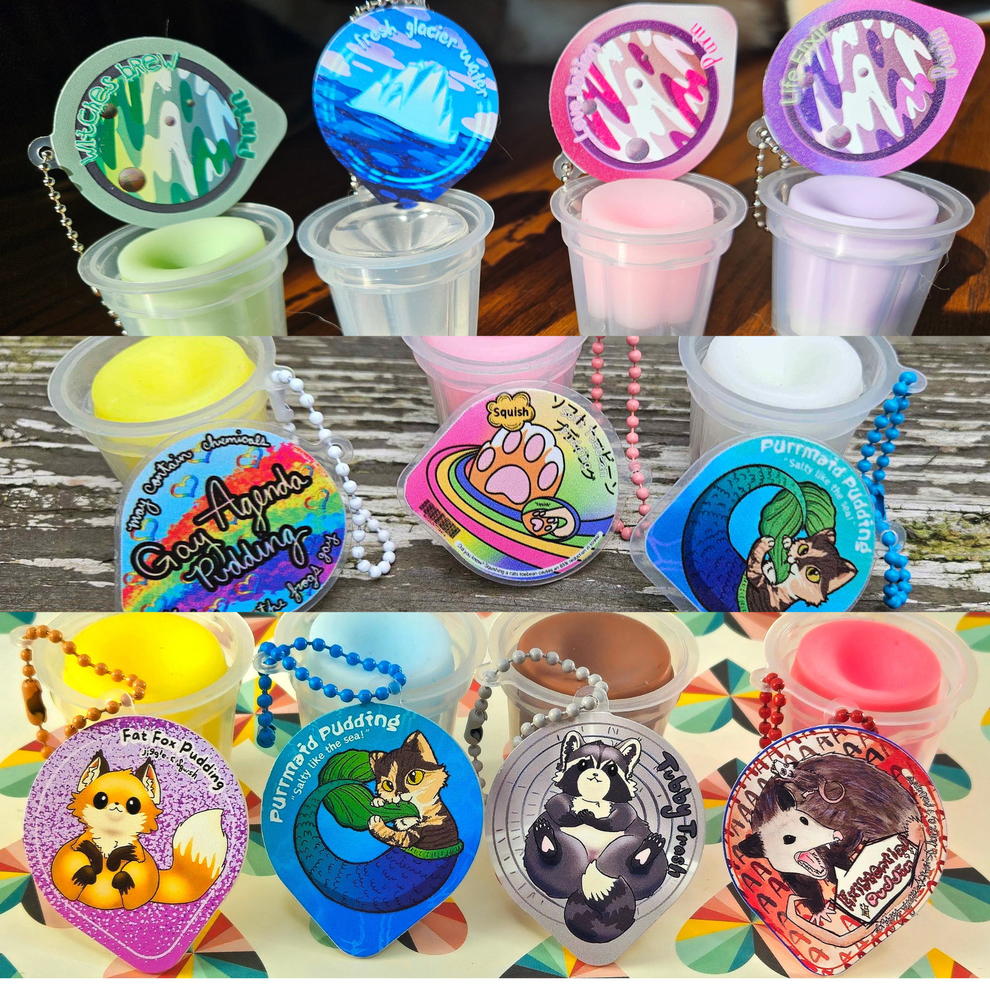 Squishy Pudding Keychain