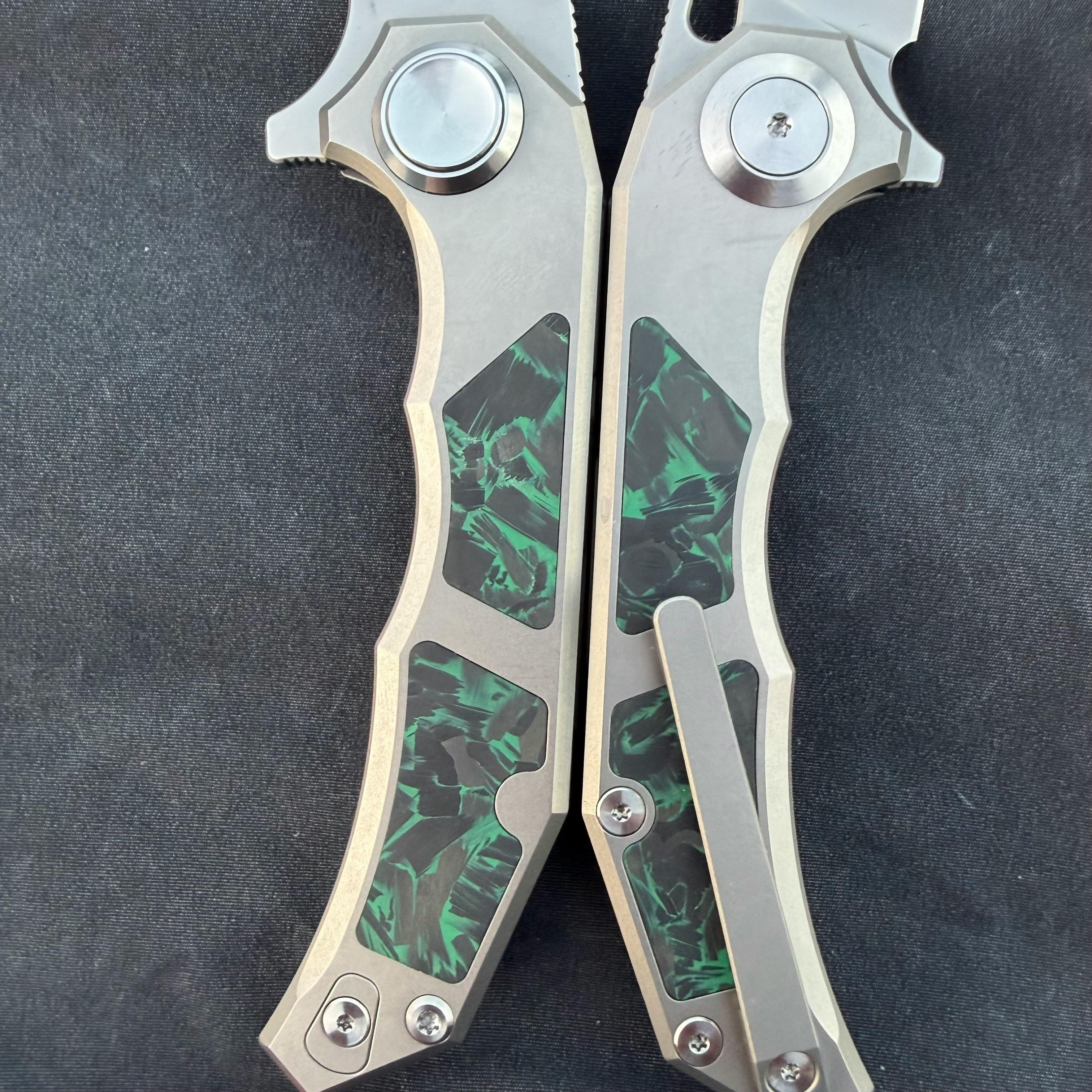 Green GlowCarbon Knockout Inlays (Funkenstein/Monster)