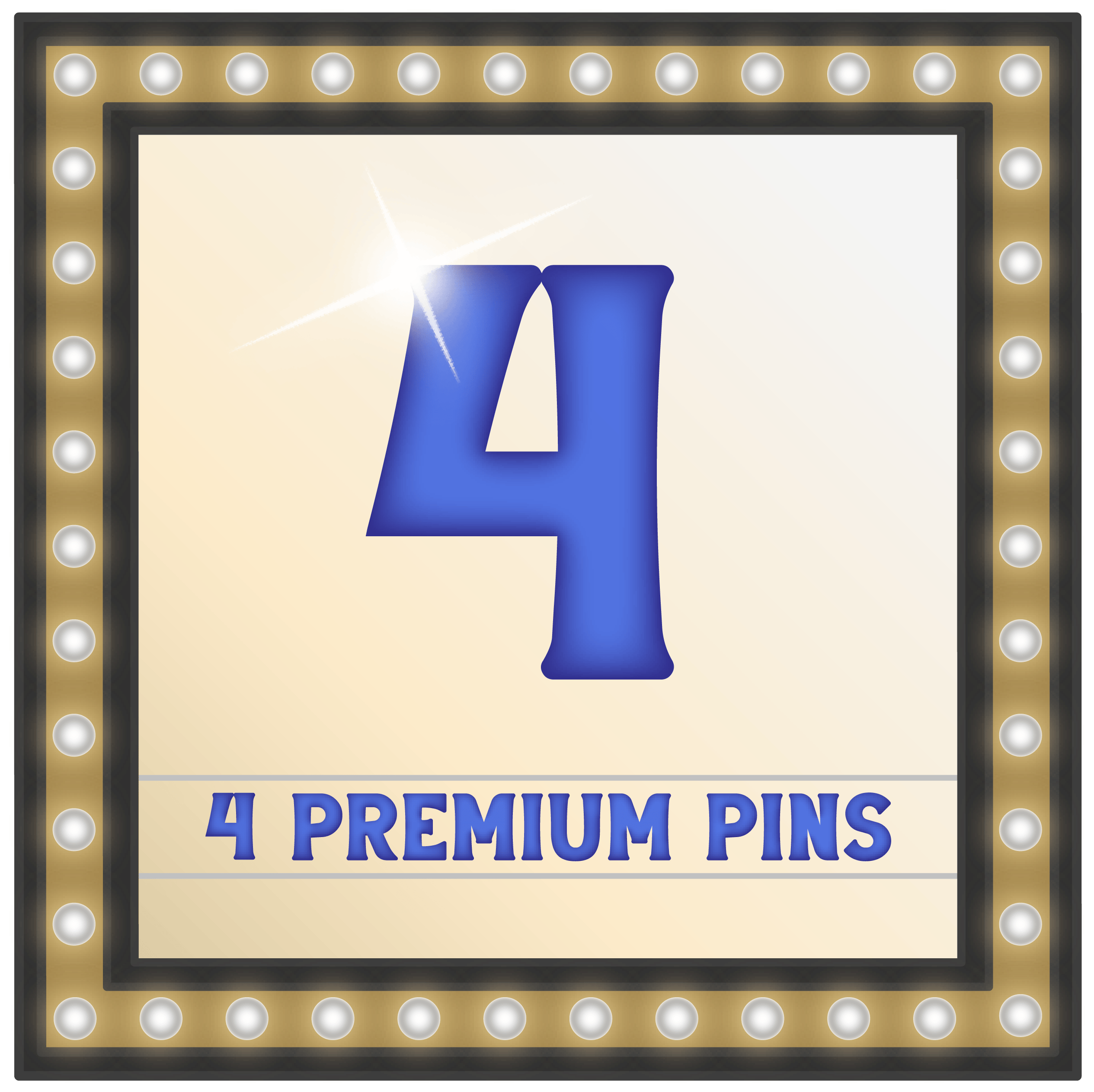 Four Premium Pins