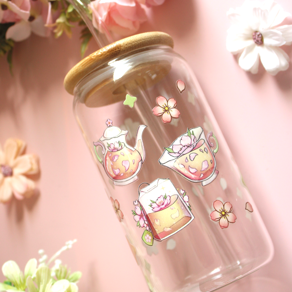 Glass Tumbler: Sakura Tea