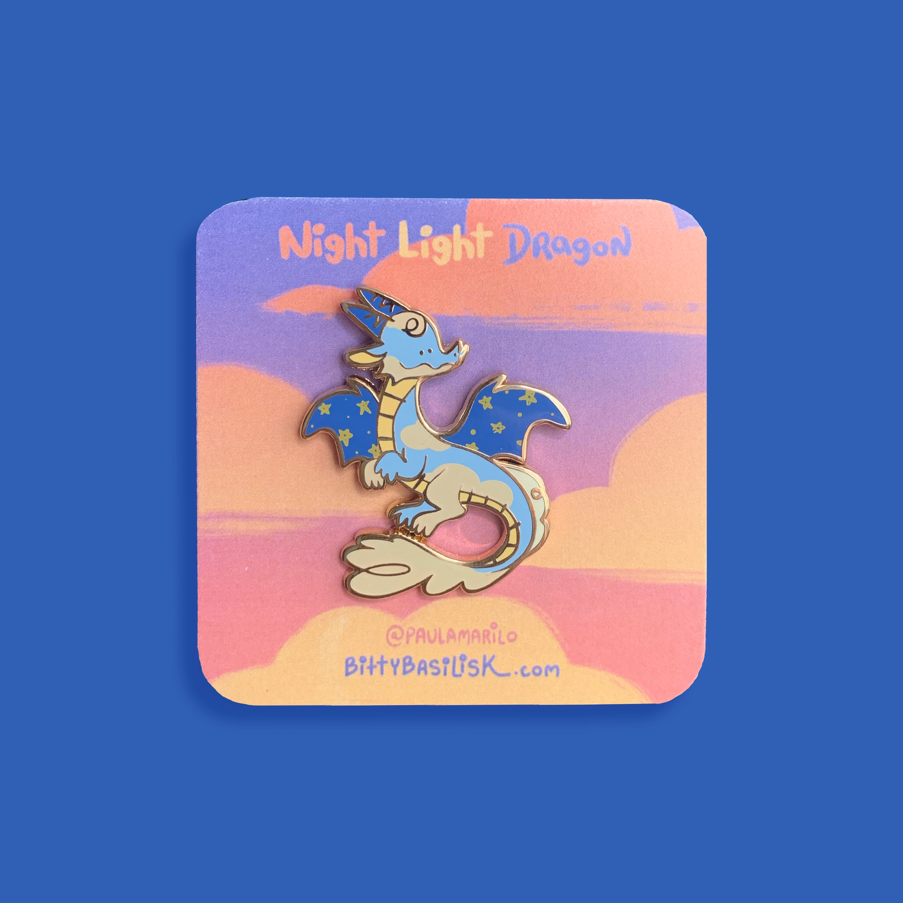 Nightlight Dragon Glowy Enamel Pin