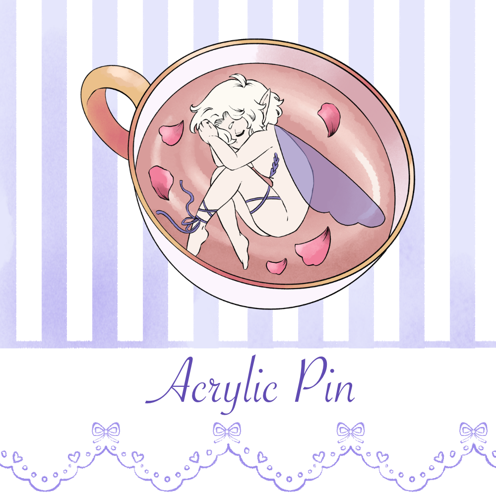 Tea Cup Acrylic Pin