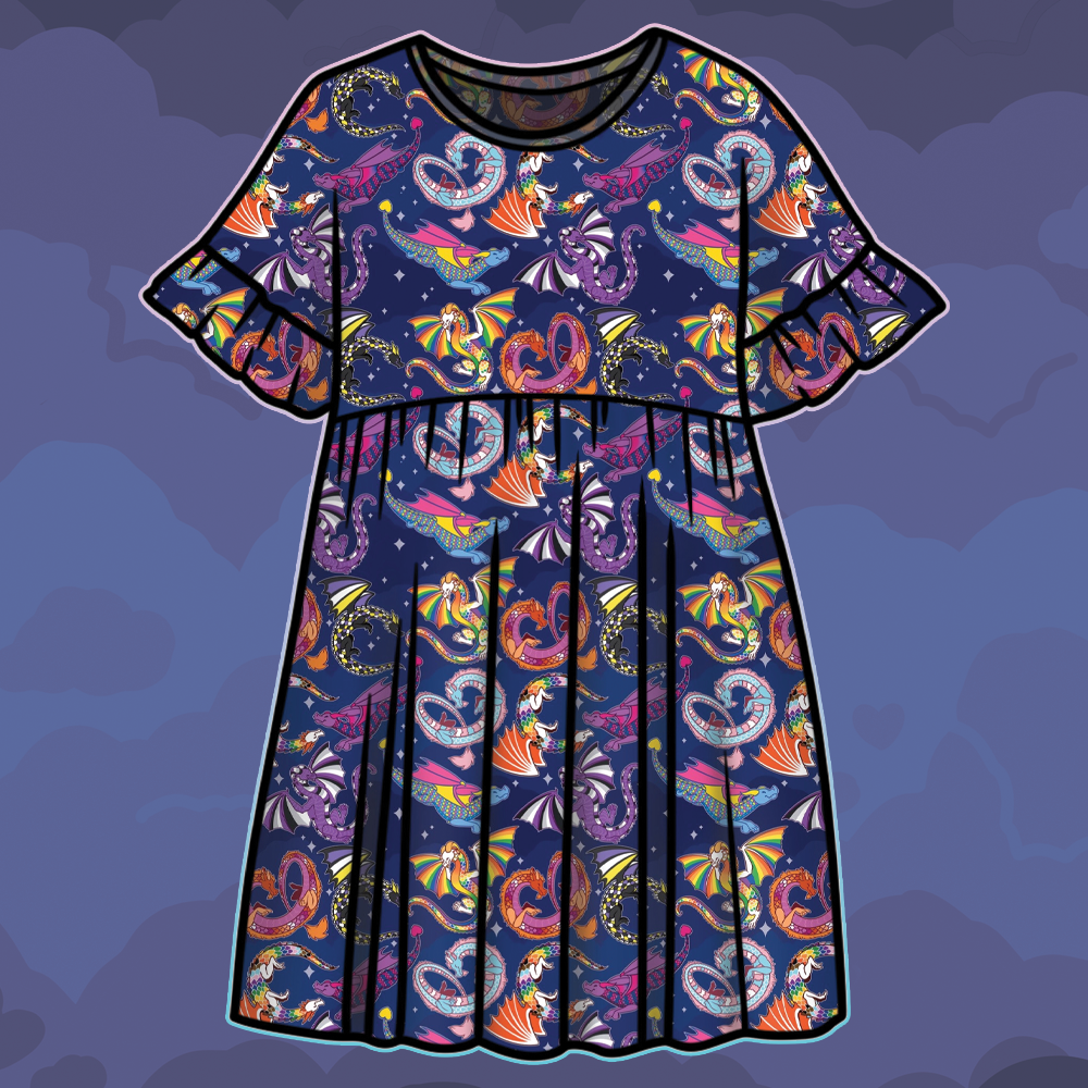 Smock Dress - Pride Dragons X Wilde Mode
