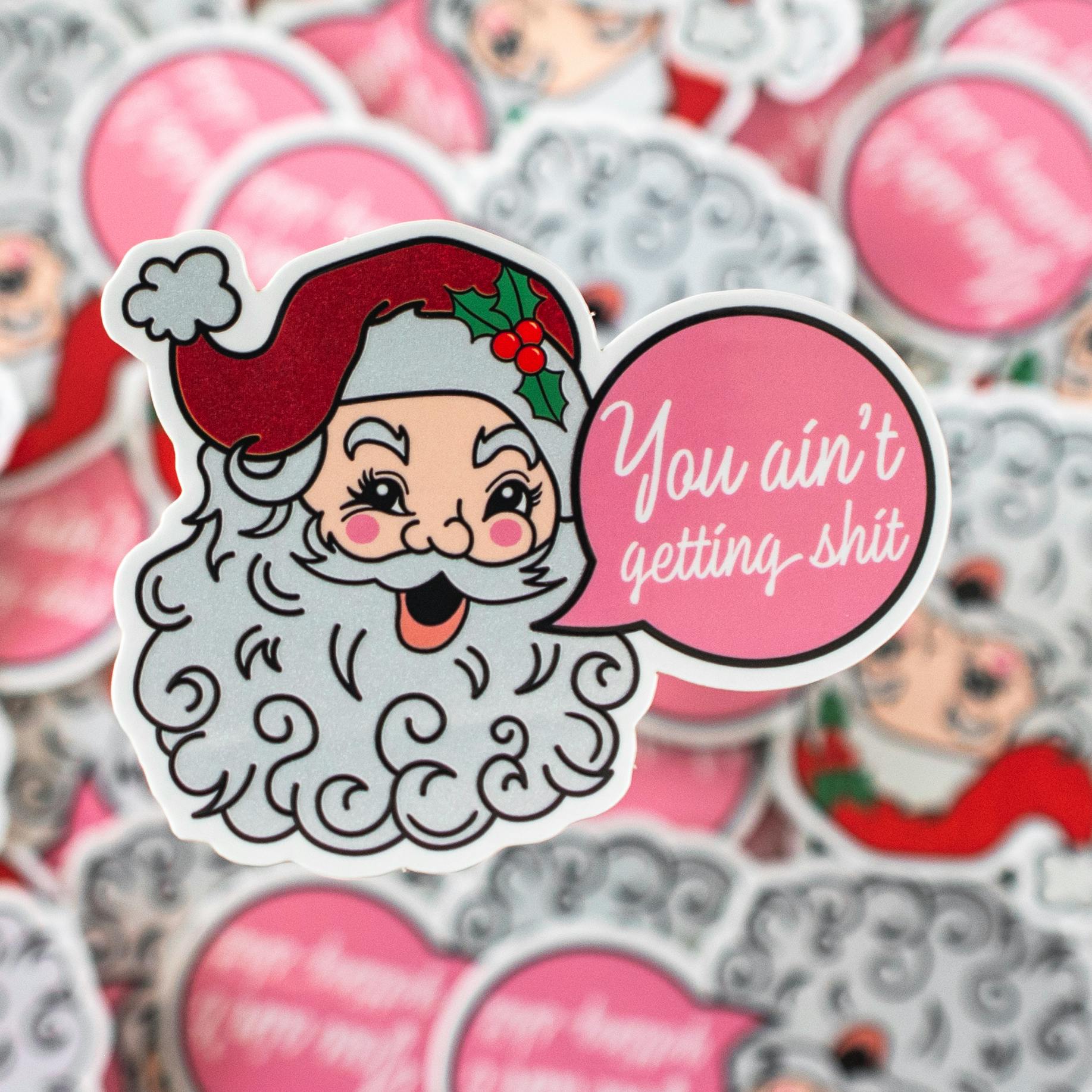 Extra Spicy Santa Sticker - Pixie Glitter Sticker
