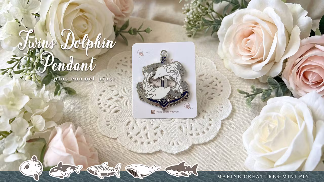 Twins Dolphin Pendant