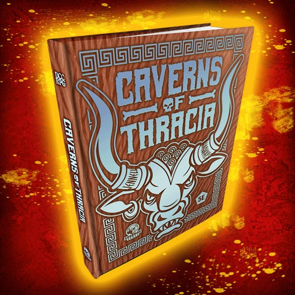 5E Caverns of Thracia, LE Minotaur-Hide Foil Cover (Print+PDF)